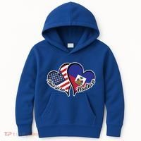 Haitian Roots American Usa Flag Heart Half Haitian Haiti Gift Kids Hoodie thumb 0