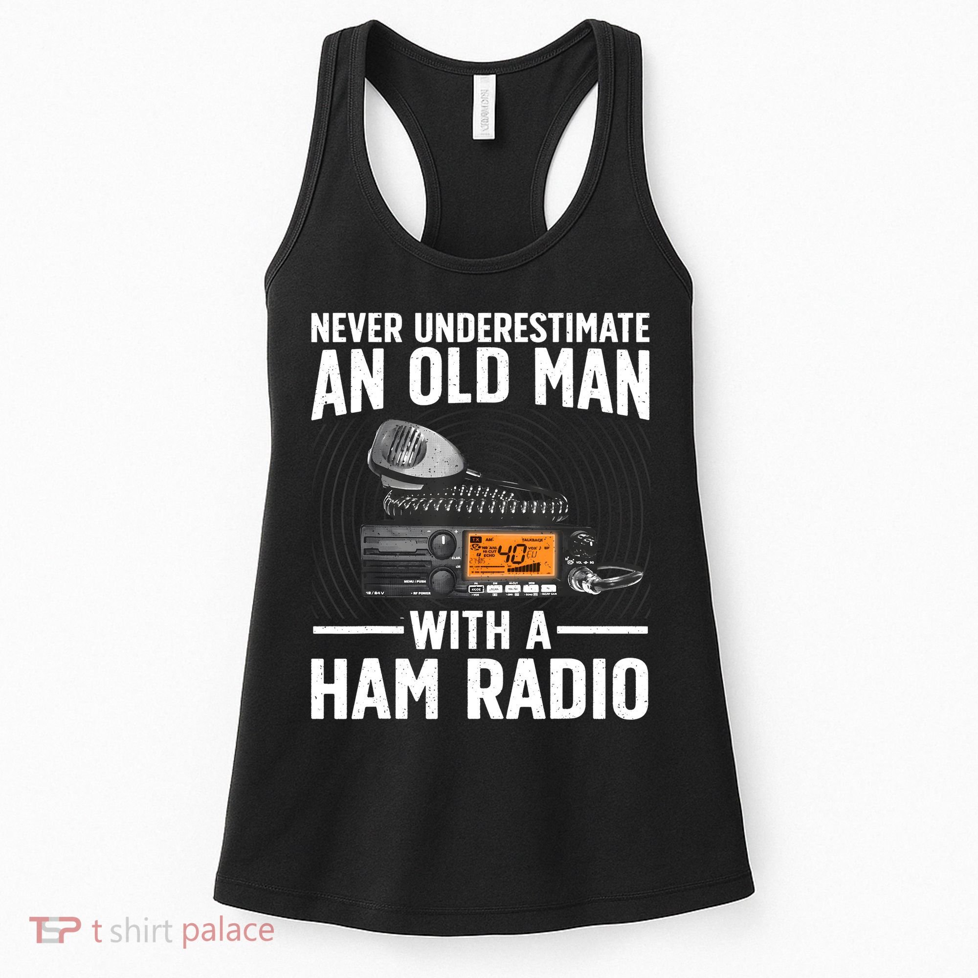 Ham Radio Art For Grandpa Amateur Radio Ham Operator Women's Tank Top