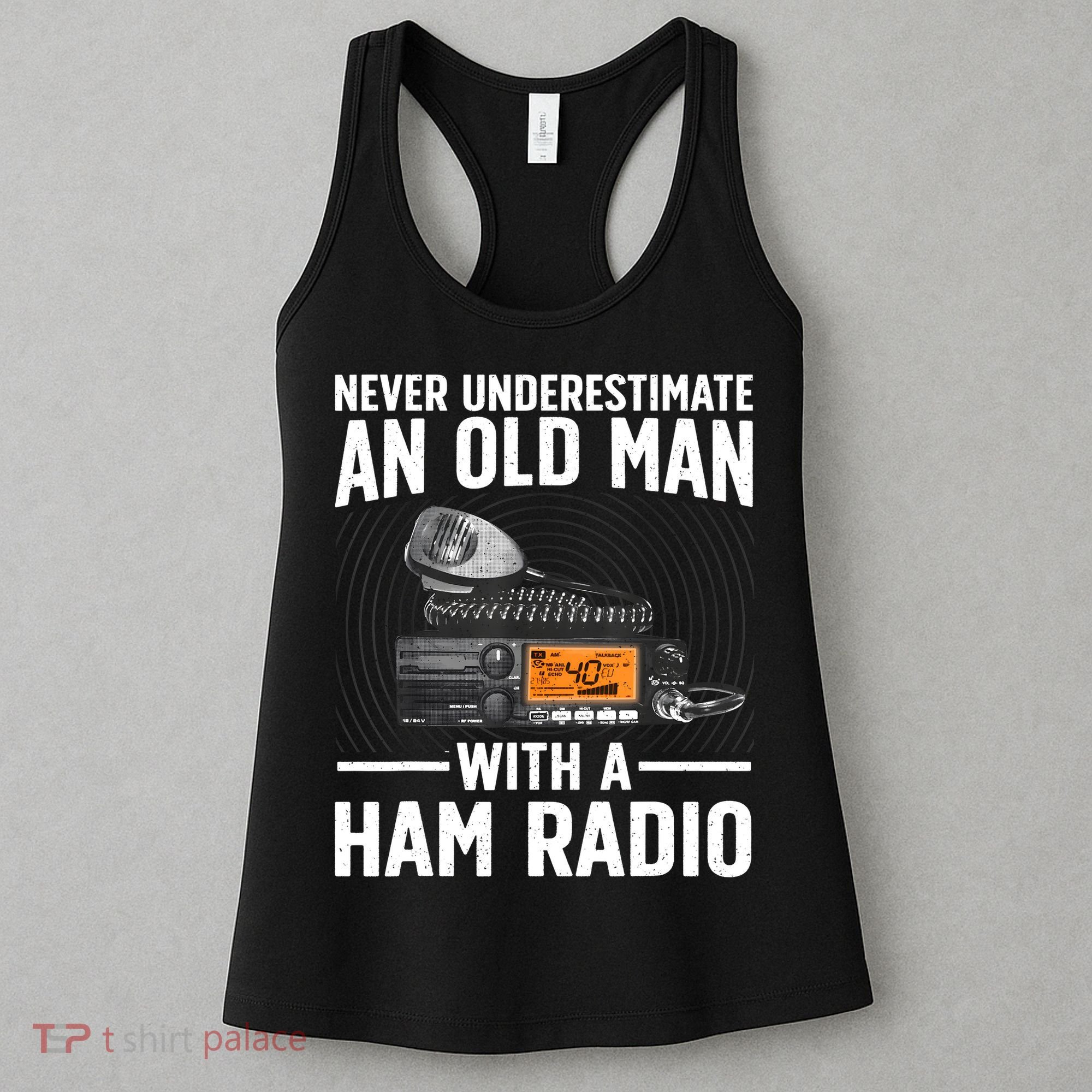 Ham Radio Art For Grandpa Amateur Radio Ham Operator Women's Tank Top