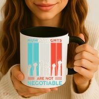 Human Rights Are Not Negotiable Coffee Mug thumb 3