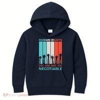 Human Rights Are Not Negotiable Kids Hoodie thumb 0