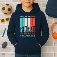 Human Rights Are Not Negotiable Kids Hoodie thumb 2