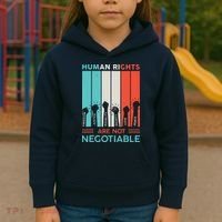 Human Rights Are Not Negotiable Kids Hoodie thumb 3