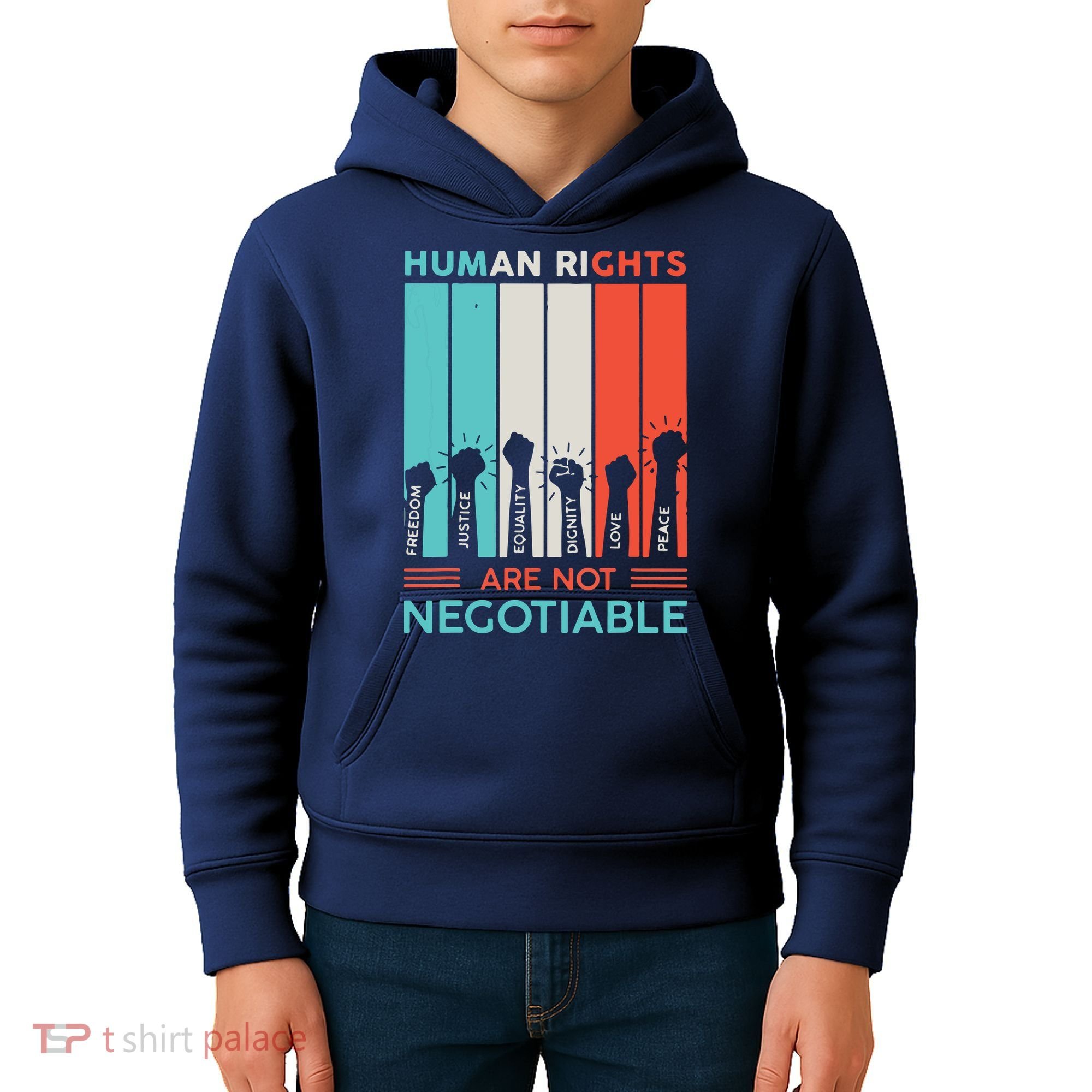 Human Rights Are Not Negotiable Kids Hoodie