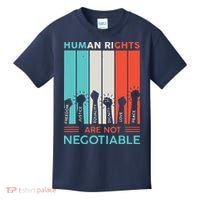 Human Rights Are Not Negotiable Kids T-Shirt thumb 0