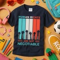 Human Rights Are Not Negotiable Kids T-Shirt thumb 3