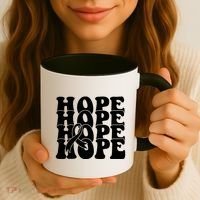 Hope Ribbon Breast Cancer Awareness Month Coffee Mug thumb 3