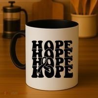 Hope Ribbon Breast Cancer Awareness Month Coffee Mug thumb 4