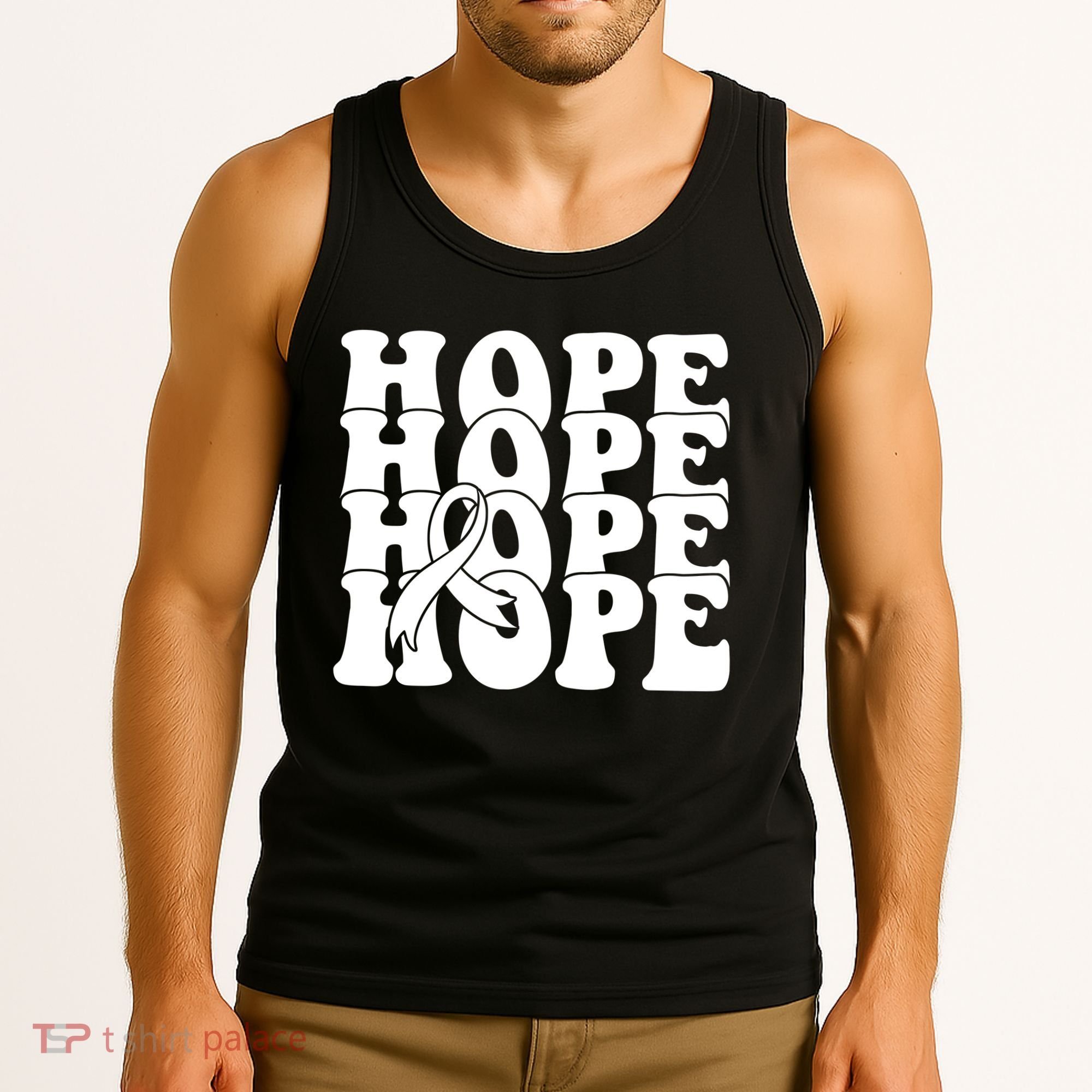 Hope Ribbon Breast Cancer Awareness Month Tank Top