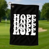 Hope Ribbon Breast Cancer Awareness Month Golf Towel thumb 1