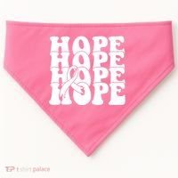 Hope Ribbon Breast Cancer Awareness Month USA-Made Doggie Bandana thumb 0