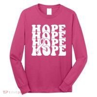 Hope Ribbon Breast Cancer Awareness Month Long Sleeve Shirt thumb 0