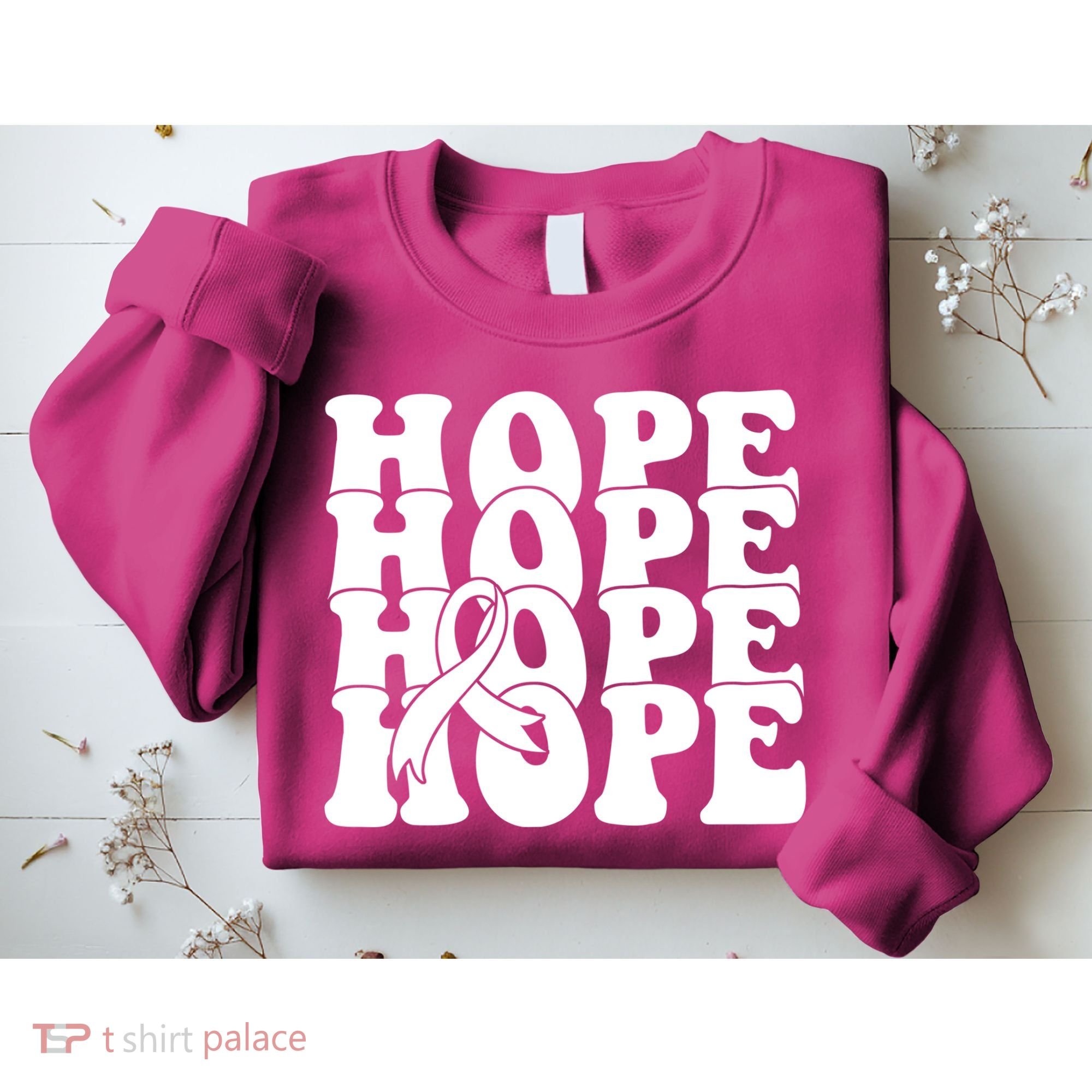 Hope Ribbon Breast Cancer Awareness Month Sweatshirt