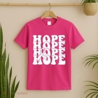 Hope Ribbon Breast Cancer Awareness Month T-Shirt thumb 2
