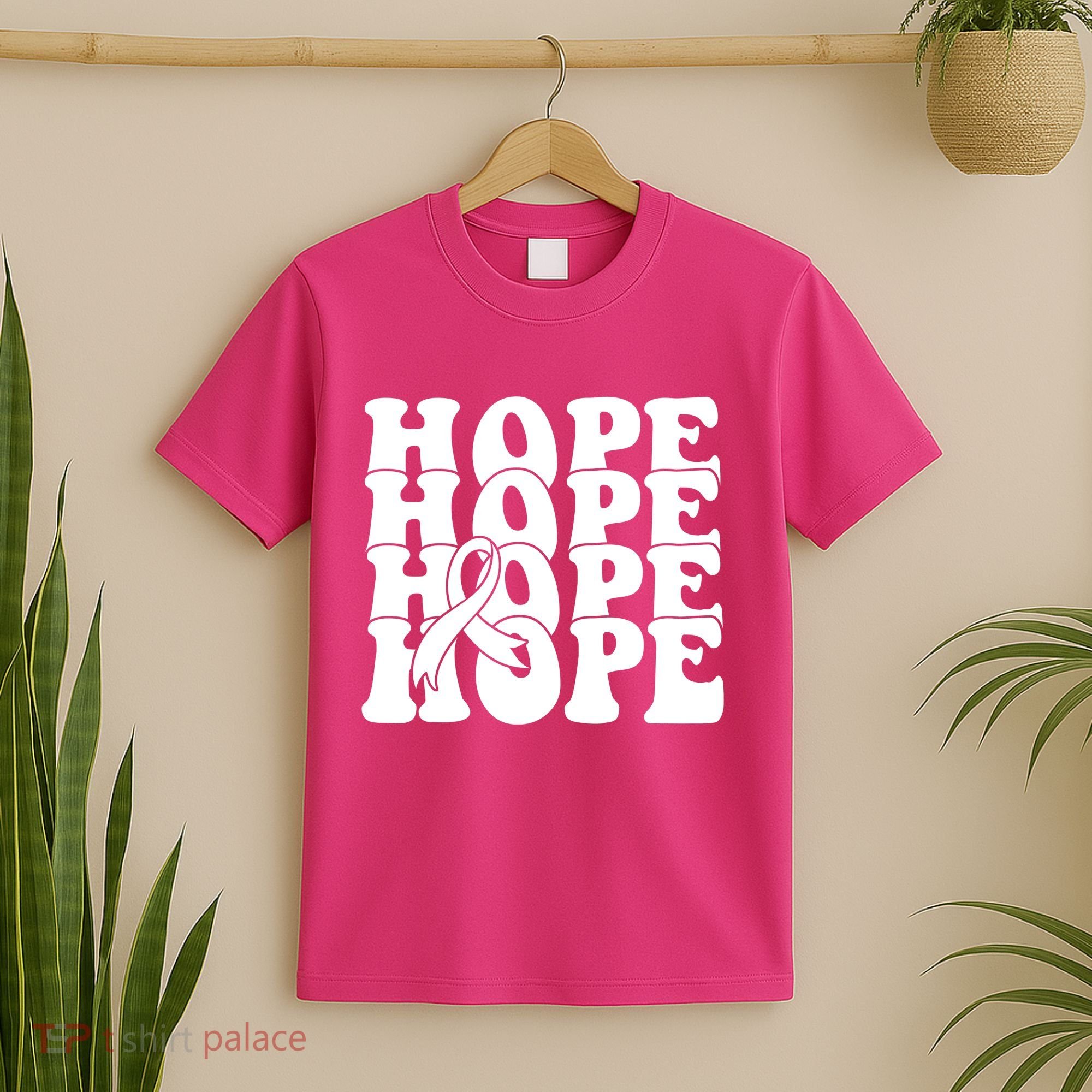 Hope Ribbon Breast Cancer Awareness Month T-Shirt