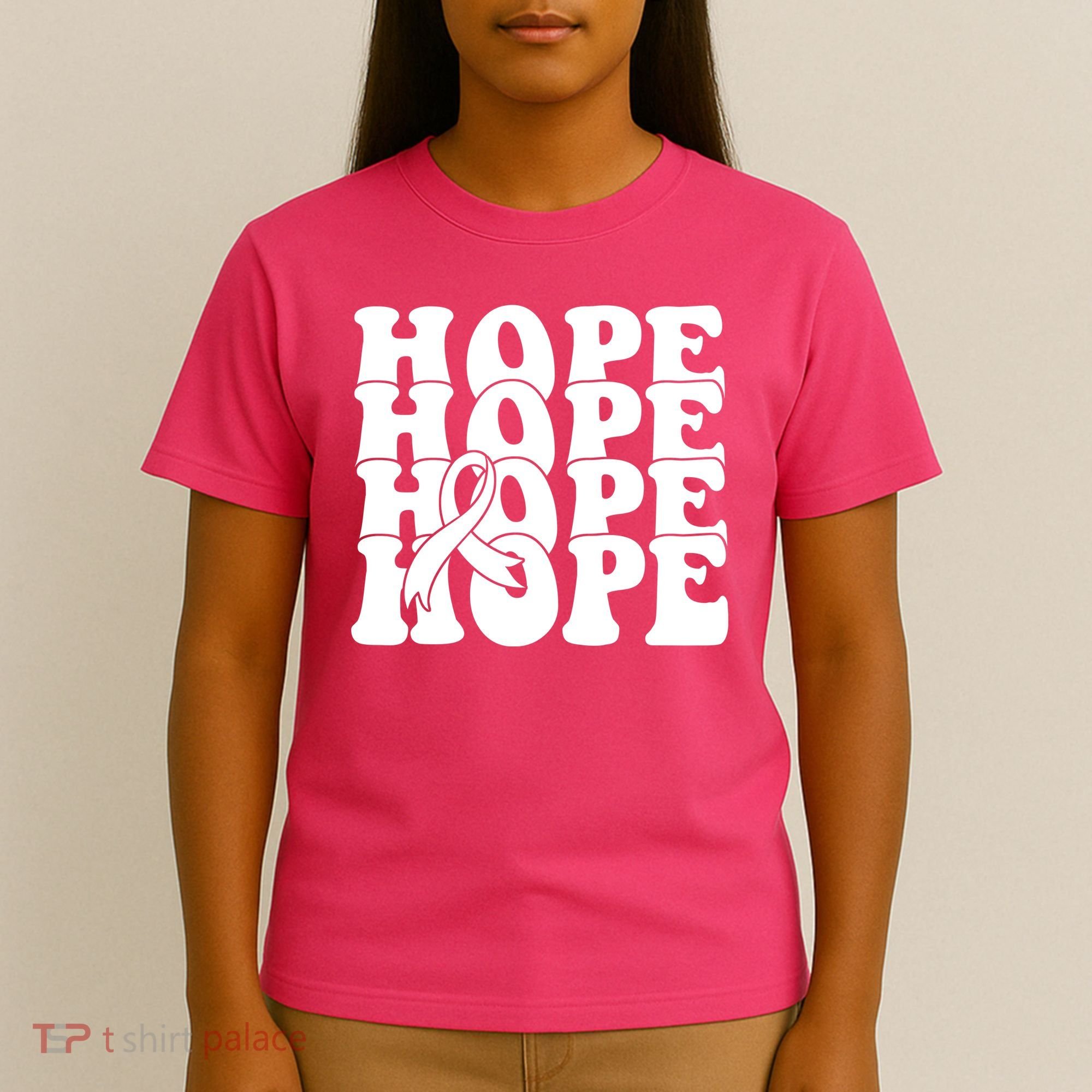 Hope Ribbon Breast Cancer Awareness Month T-Shirt