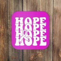Hope Ribbon Breast Cancer Awareness Month Coaster thumb 0