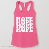 Hope Ribbon Breast Cancer Awareness Month Women's Tank Top thumb 0