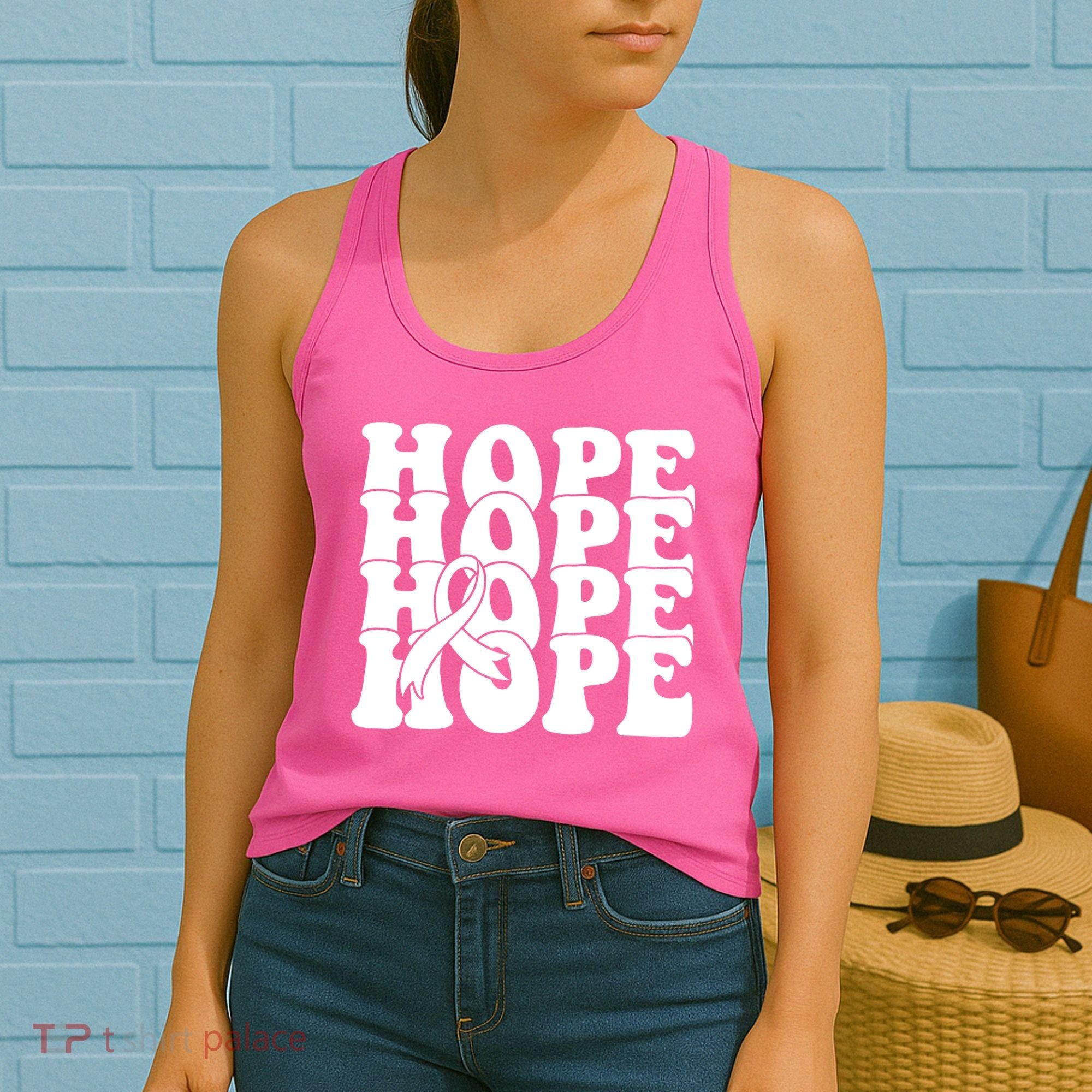 Hope Ribbon Breast Cancer Awareness Month Women's Tank Top