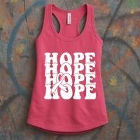 Hope Ribbon Breast Cancer Awareness Month Women's Tank Top thumb 3