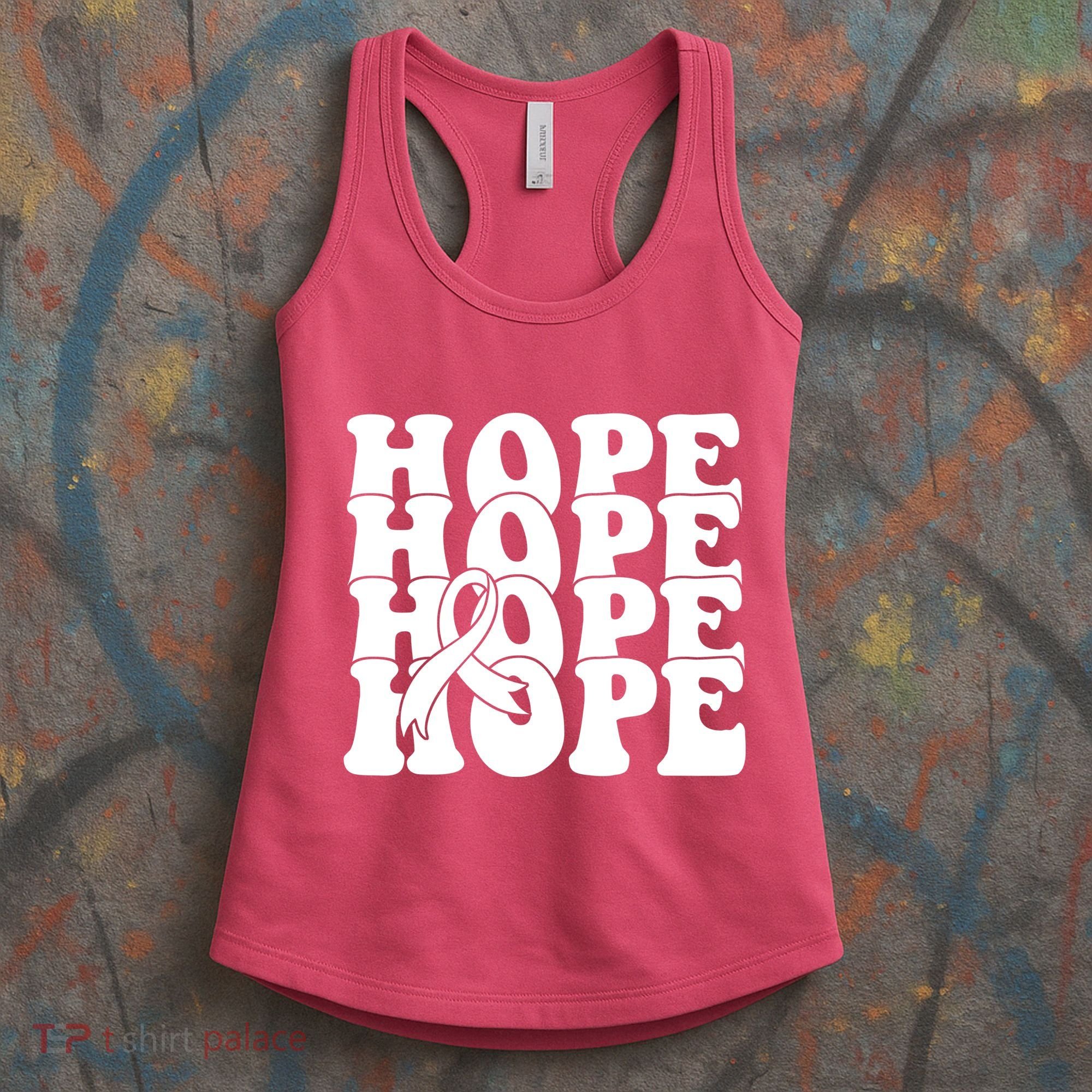 Hope Ribbon Breast Cancer Awareness Month Women's Tank Top