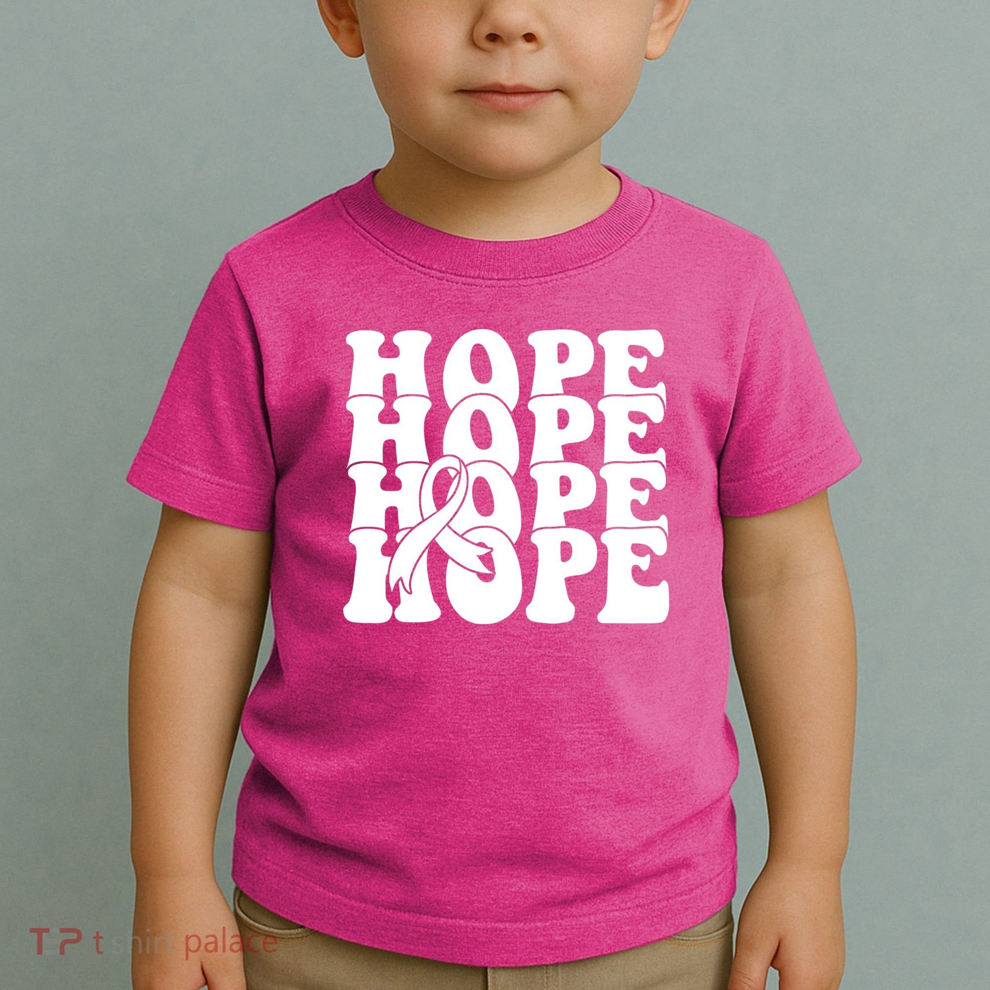 Hope Ribbon Breast Cancer Awareness Month Toddler T-Shirt