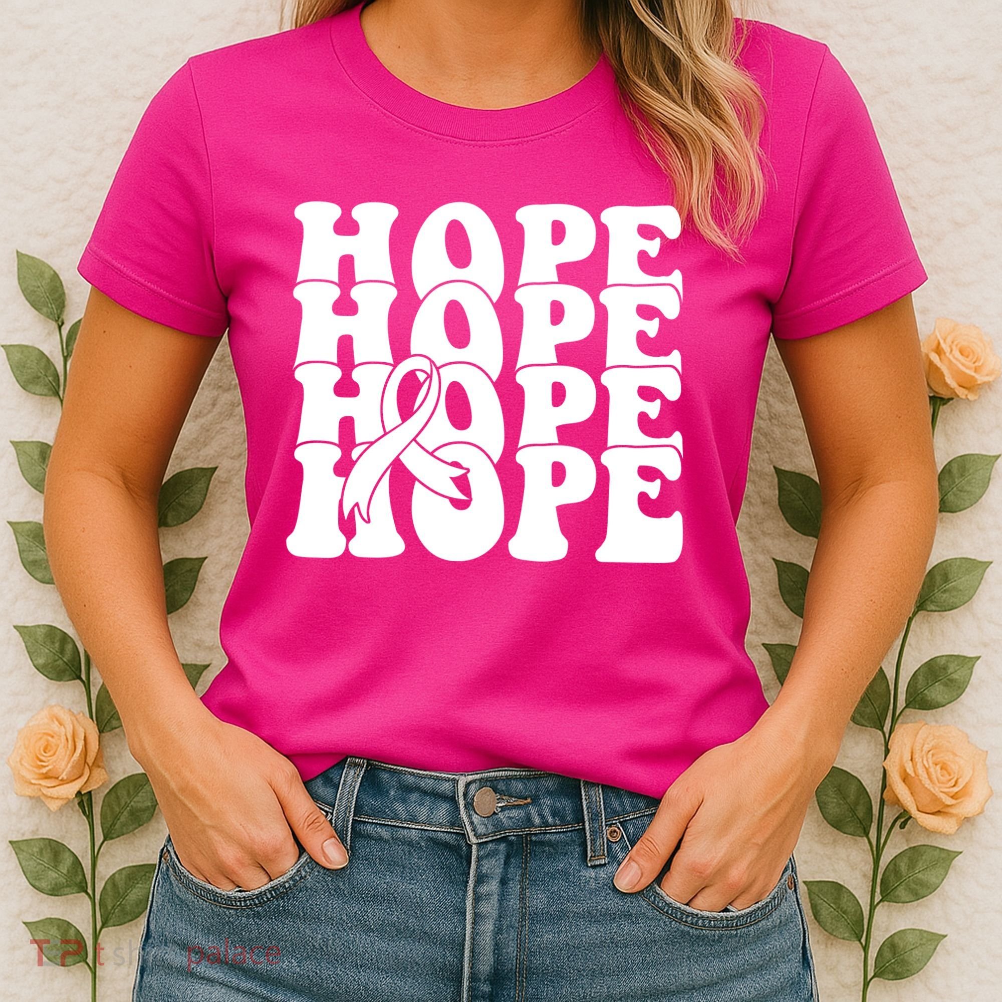 Hope Ribbon Breast Cancer Awareness Month Women's T-Shirt
