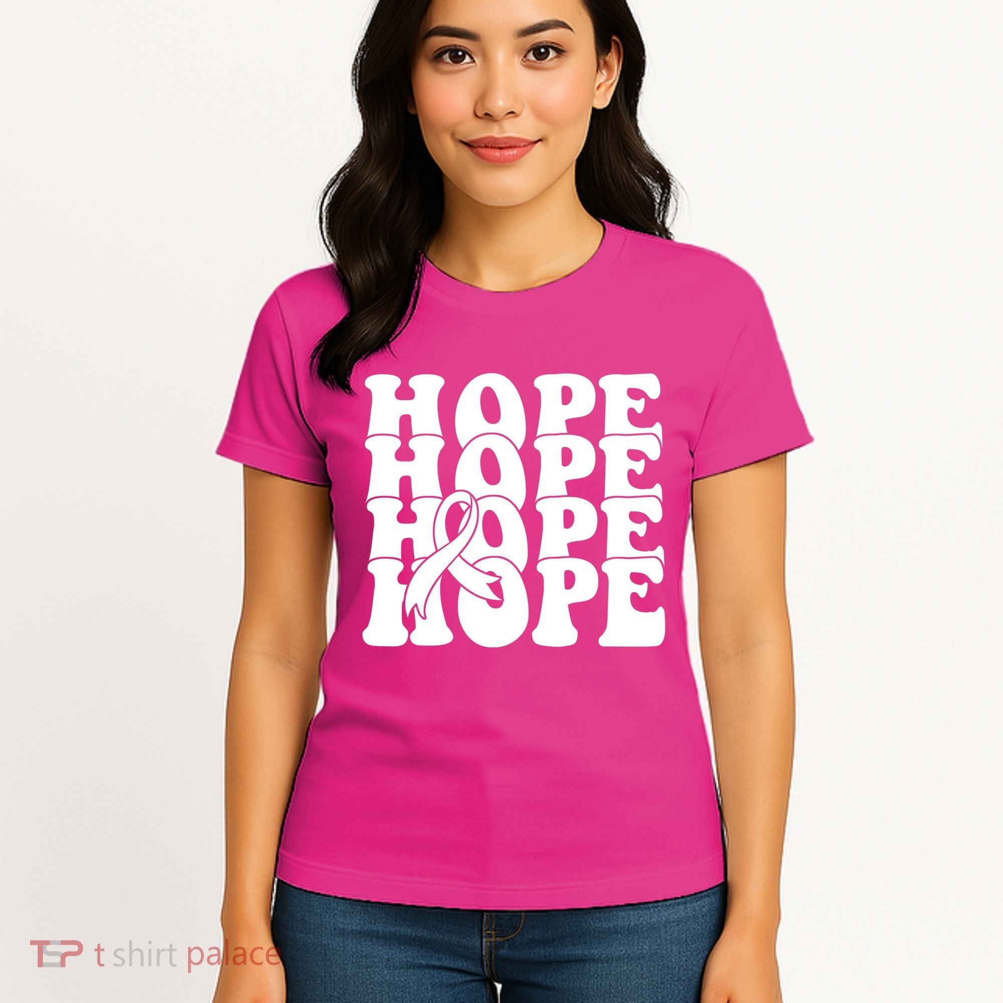 Hope Ribbon Breast Cancer Awareness Month Women's T-Shirt