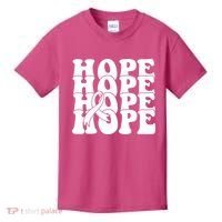 Hope Ribbon Breast Cancer Awareness Month Kids T-Shirt thumb 0