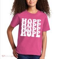 Hope Ribbon Breast Cancer Awareness Month Kids T-Shirt thumb 2