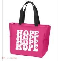 Hope Ribbon Breast Cancer Awareness Month Tote Bag thumb 3