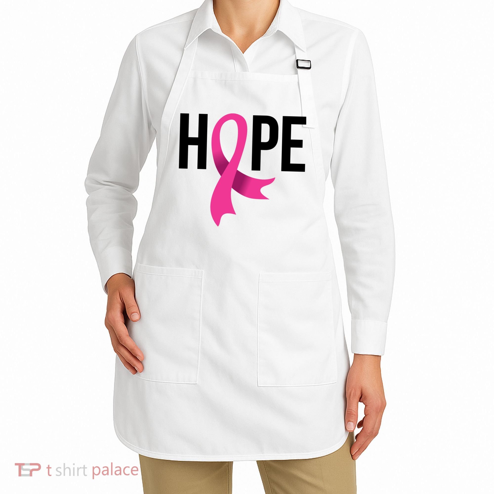 Hope Ribbon Breast Cancer Awareness Month Apron