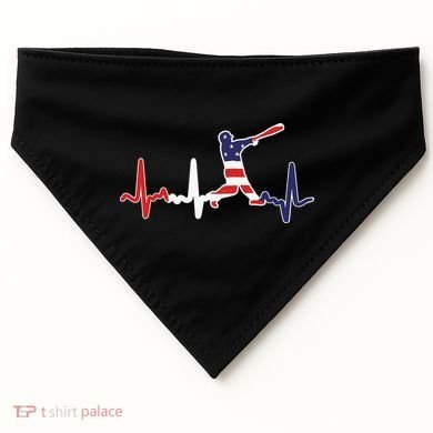 Home Run Baseball Flag Baseball Heartbeat USA-Made Doggie Bandana