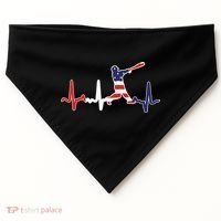 Home Run Baseball Flag Baseball Heartbeat USA-Made Doggie Bandana thumb 0