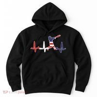 Home Run Baseball Flag Baseball Heartbeat Hoodie thumb 0