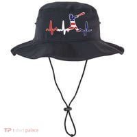 Home Run Baseball Flag Baseball Heartbeat Bucket Hat thumb 0