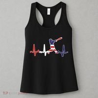 Home Run Baseball Flag Baseball Heartbeat Women's Tank Top thumb 3