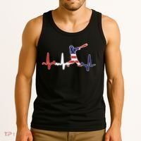 Home Run Baseball Flag Baseball Heartbeat Tank Top thumb 3