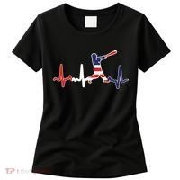 Home Run Baseball Flag Baseball Heartbeat Women's T-Shirt thumb 0