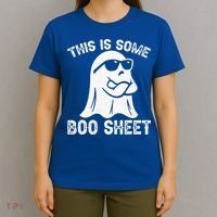 Halloween Retro Boo Ghost This Is Some Boo Sheet T-Shirt thumb 4