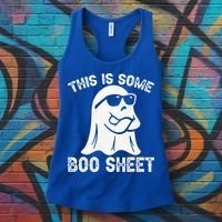 Halloween Retro Boo Ghost This Is Some Boo Sheet Women's Tank Top thumb 3