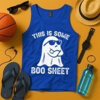 Halloween Retro Boo Ghost This Is Some Boo Sheet Tank Top thumb 4