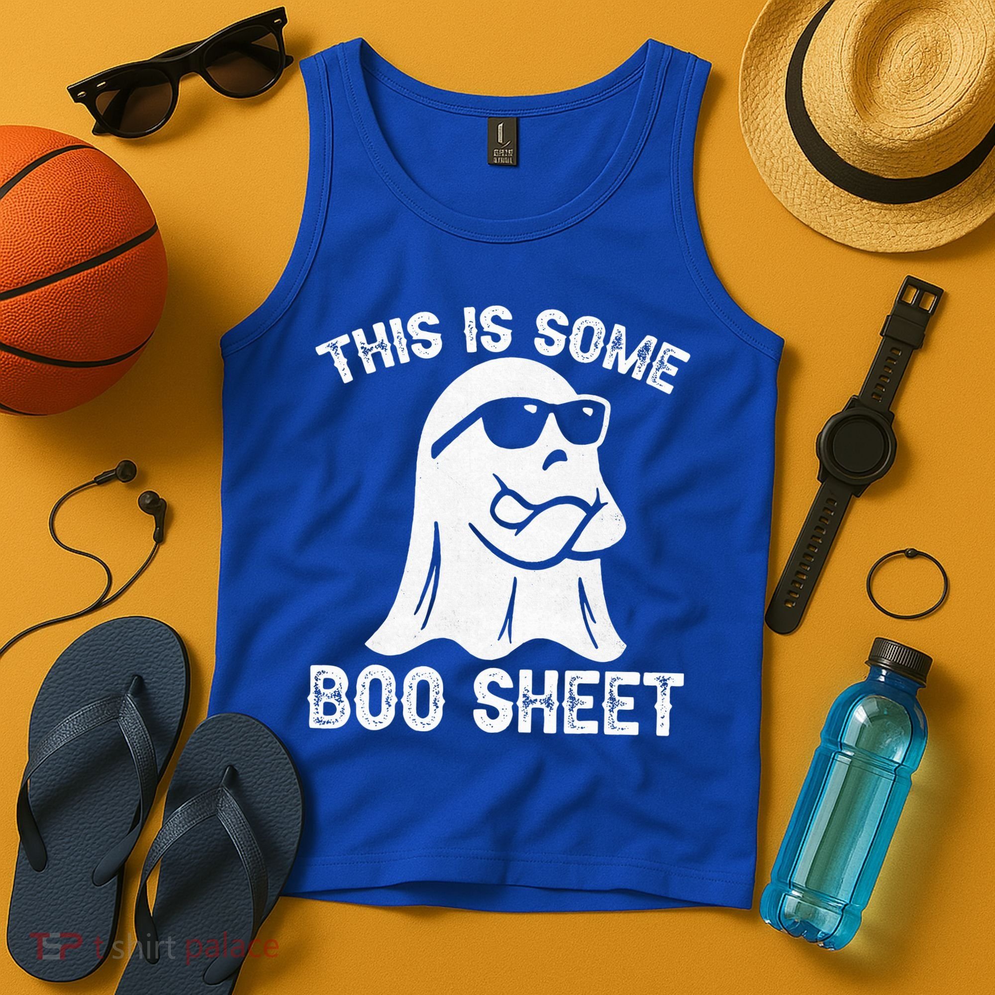 Halloween Retro Boo Ghost This Is Some Boo Sheet Tank Top