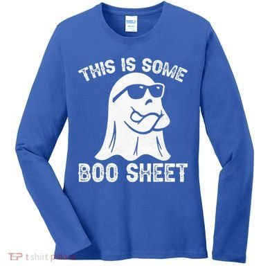 Halloween Retro Boo Ghost This Is Some Boo Sheet Women's Long Sleeve Shirt