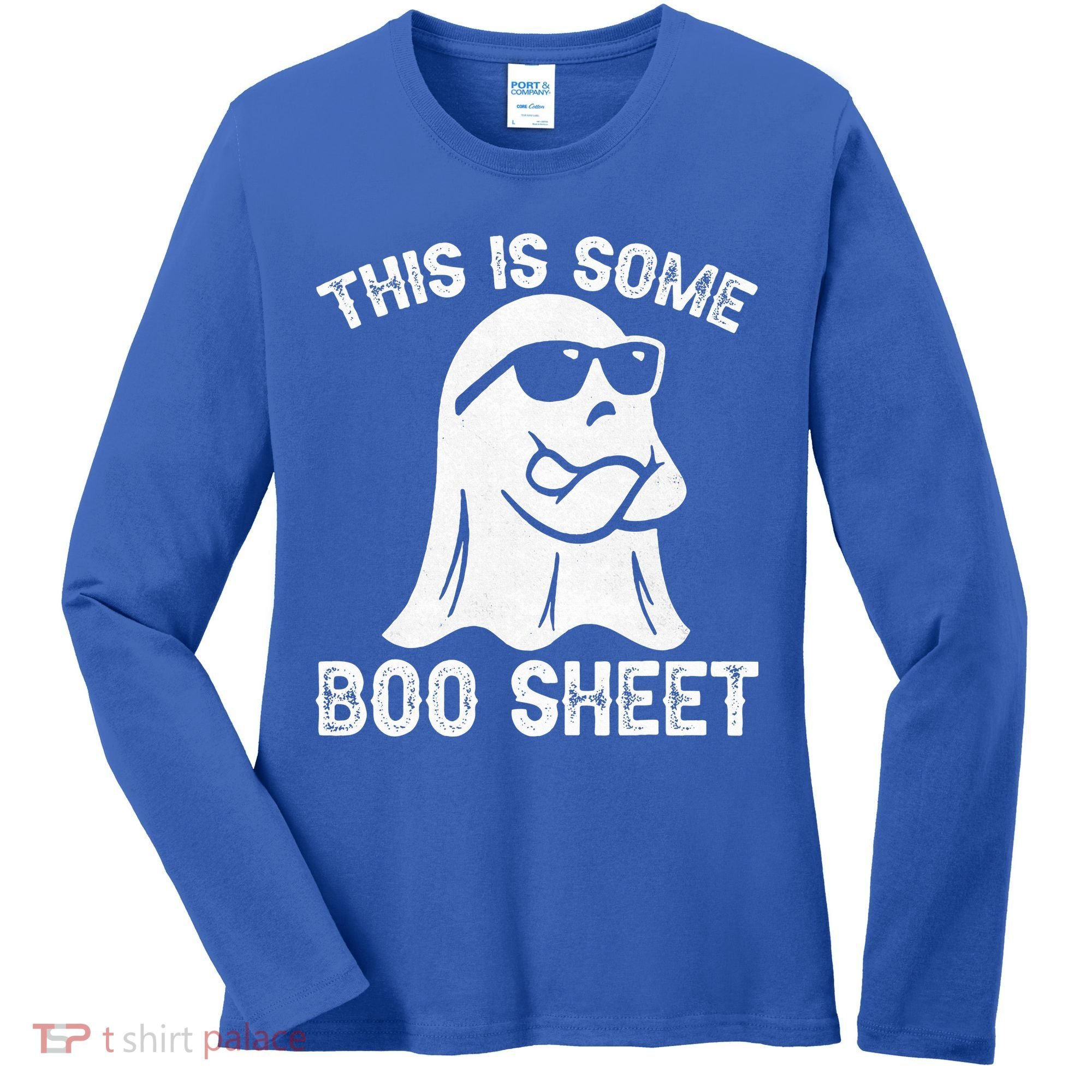Halloween Retro Boo Ghost This Is Some Boo Sheet Women's Long Sleeve Shirt