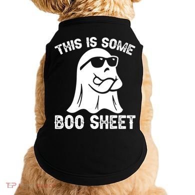 Halloween Retro Boo Ghost This Is Some Boo Sheet Doggie Tank