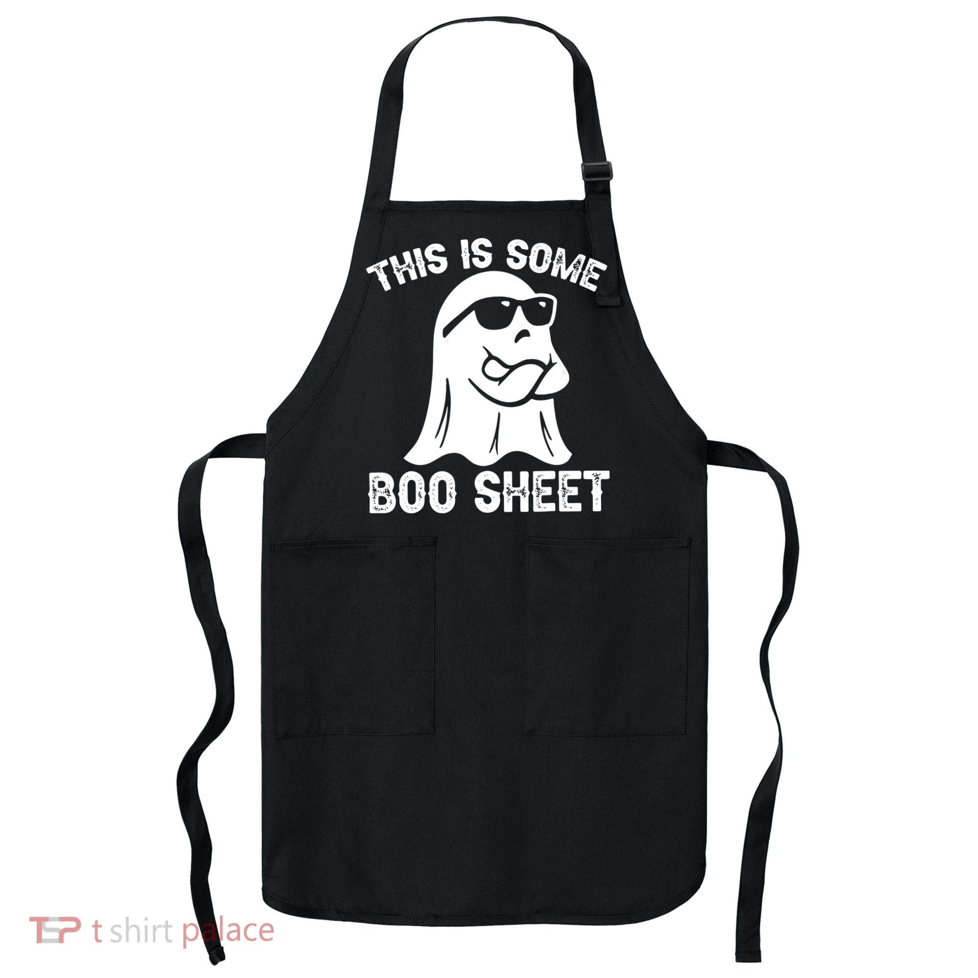Halloween Retro Boo Ghost This Is Some Boo Sheet Apron