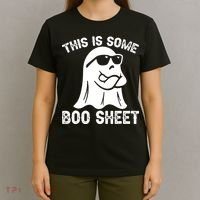 Halloween Retro Boo Ghost This Is Some Boo Sheet T-Shirt thumb 4