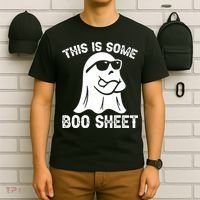 Halloween Retro Boo Ghost This Is Some Boo Sheet T-Shirt thumb 6