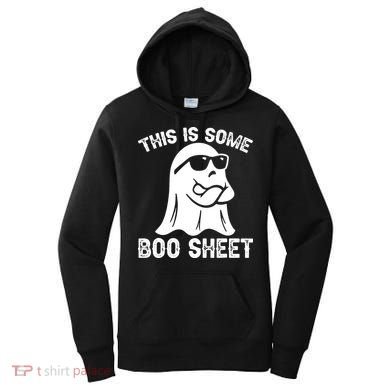 Halloween Retro Boo Ghost This Is Some Boo Sheet Women's Hoodie